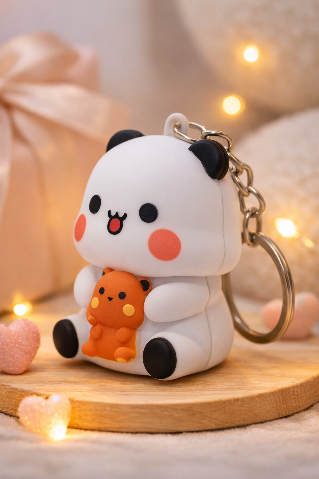 Cute Bubu & Dudu LED Couple Keychain